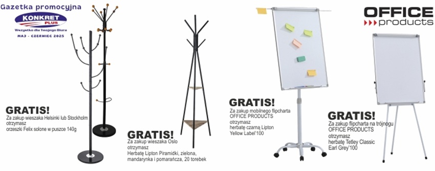 Promocja wieszaków i flipchartów Office Products