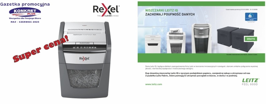 Promocja niszczarek Leitz i Rexel 